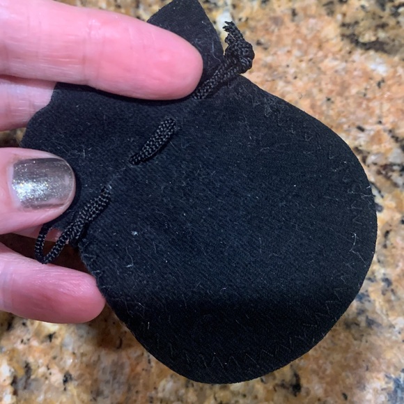 Black Velvet Drawstring small soft Pouch with strings.Excellent for jewelry gift